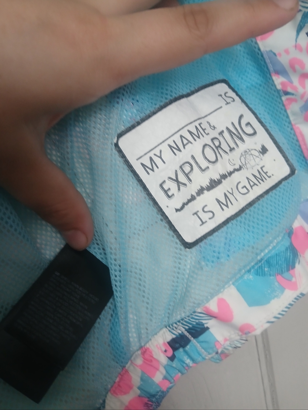 The North Face Girls' Pink & Teal Printed Raincoat - Picture 8 of 10